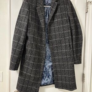 Ted Baker Black and Grey Patterned Coat
